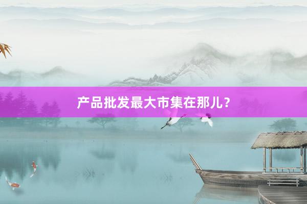 产品批发最大市集在那儿？