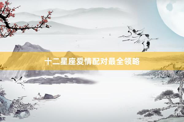 十二星座爱情配对最全领略